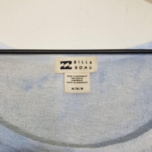 NWT Billabong Breeze By Top Tie Dye Cropped Blue/White Size M - Picture 3 of 7